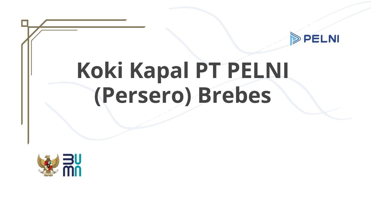 Koki Kapal PT PELNI (Persero) Brebes
