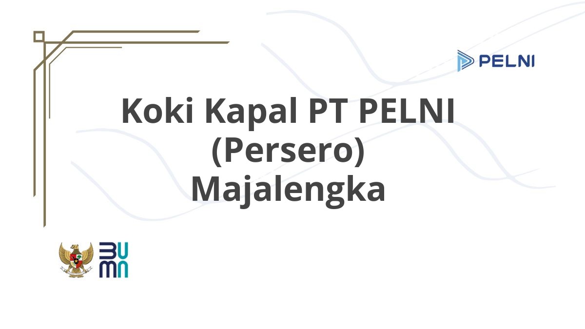 Koki Kapal PT PELNI (Persero) Majalengka