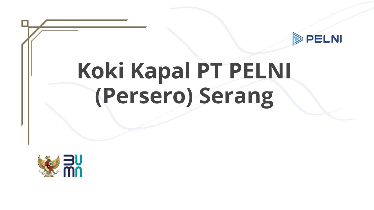 Koki Kapal PT PELNI (Persero) Serang