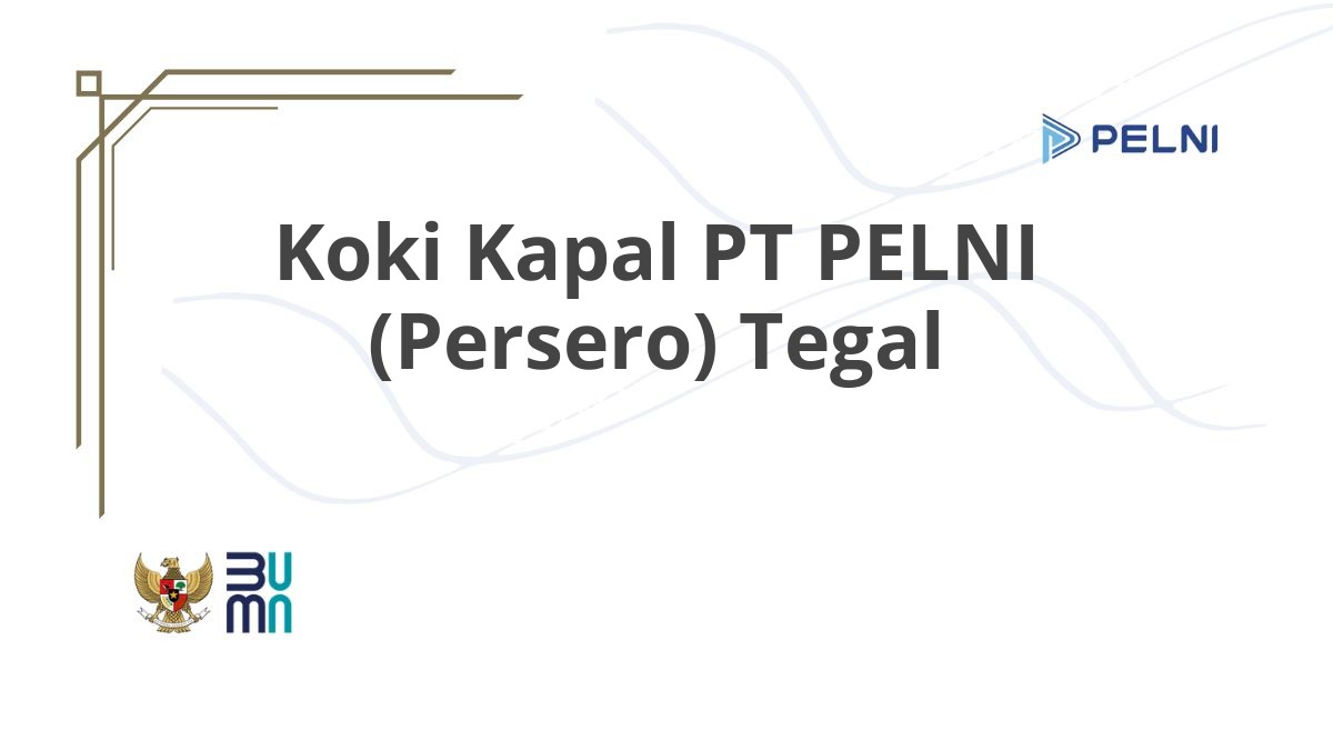 Koki Kapal PT PELNI (Persero) Tegal