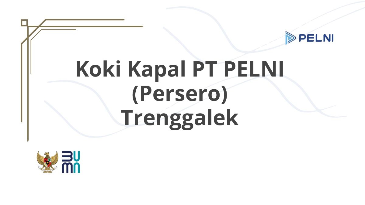 Koki Kapal PT PELNI (Persero) Trenggalek