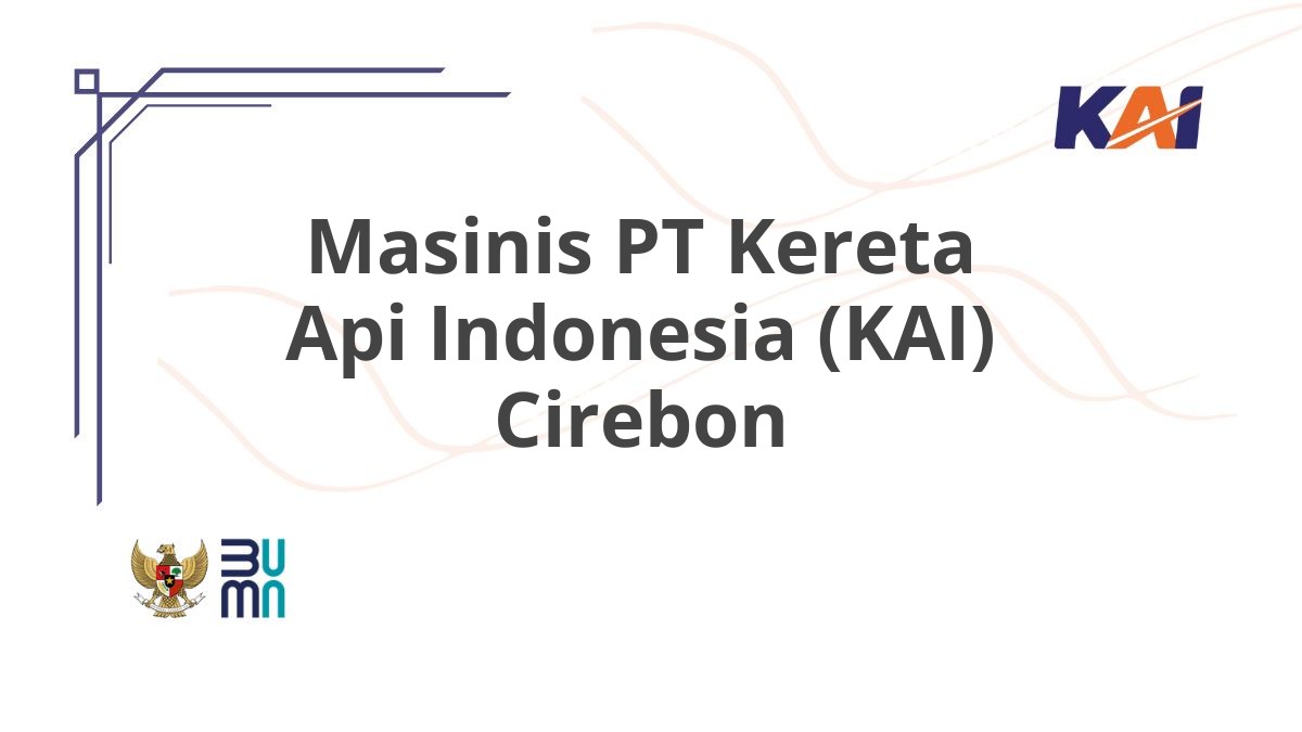 Masinis PT Kereta Api Indonesia (KAI) Cirebon