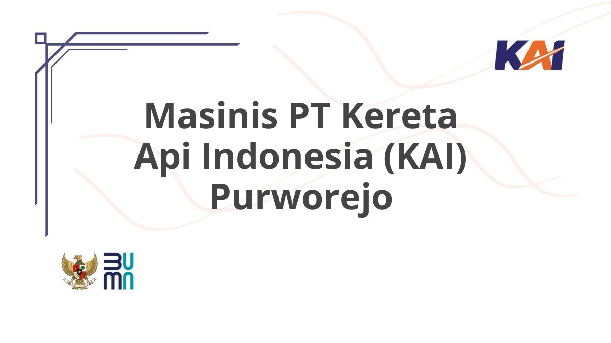 Masinis PT Kereta Api Indonesia (KAI) Purworejo