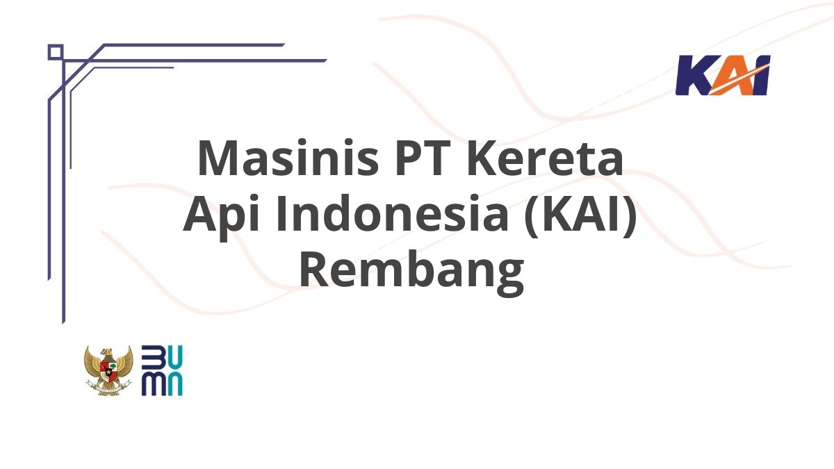 Masinis PT Kereta Api Indonesia (KAI) Rembang