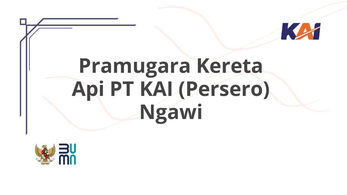 Pramugara Kereta Api PT KAI (Persero) Ngawi