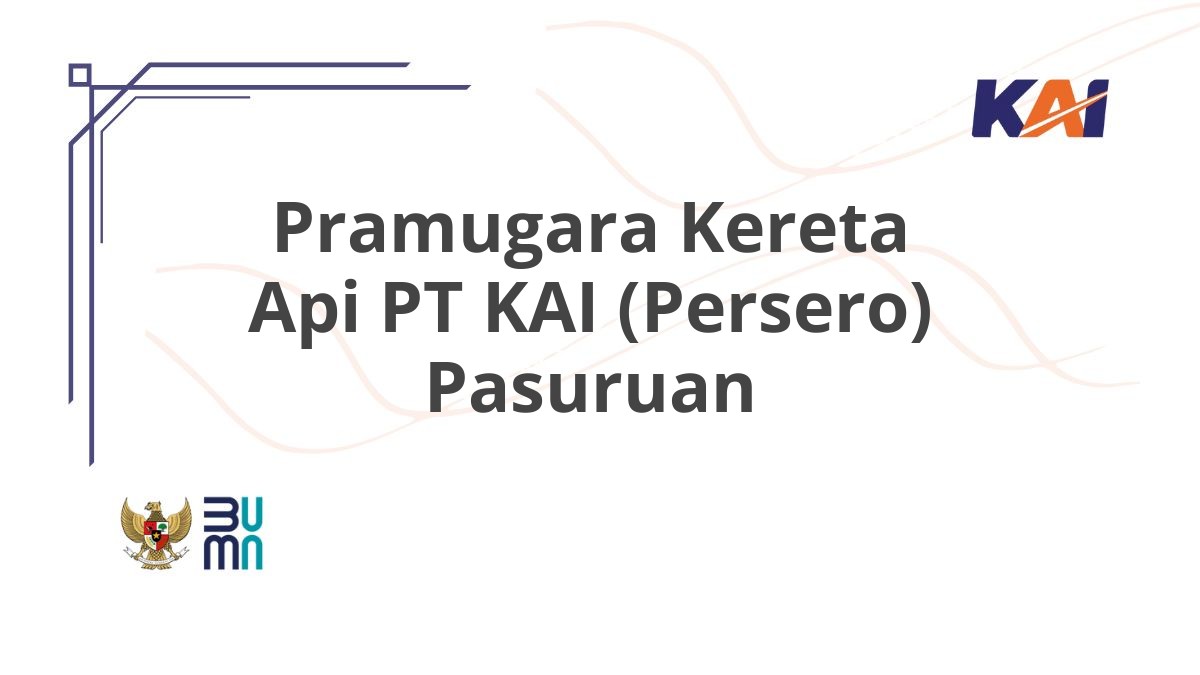 Pramugara Kereta Api PT KAI (Persero) Pasuruan