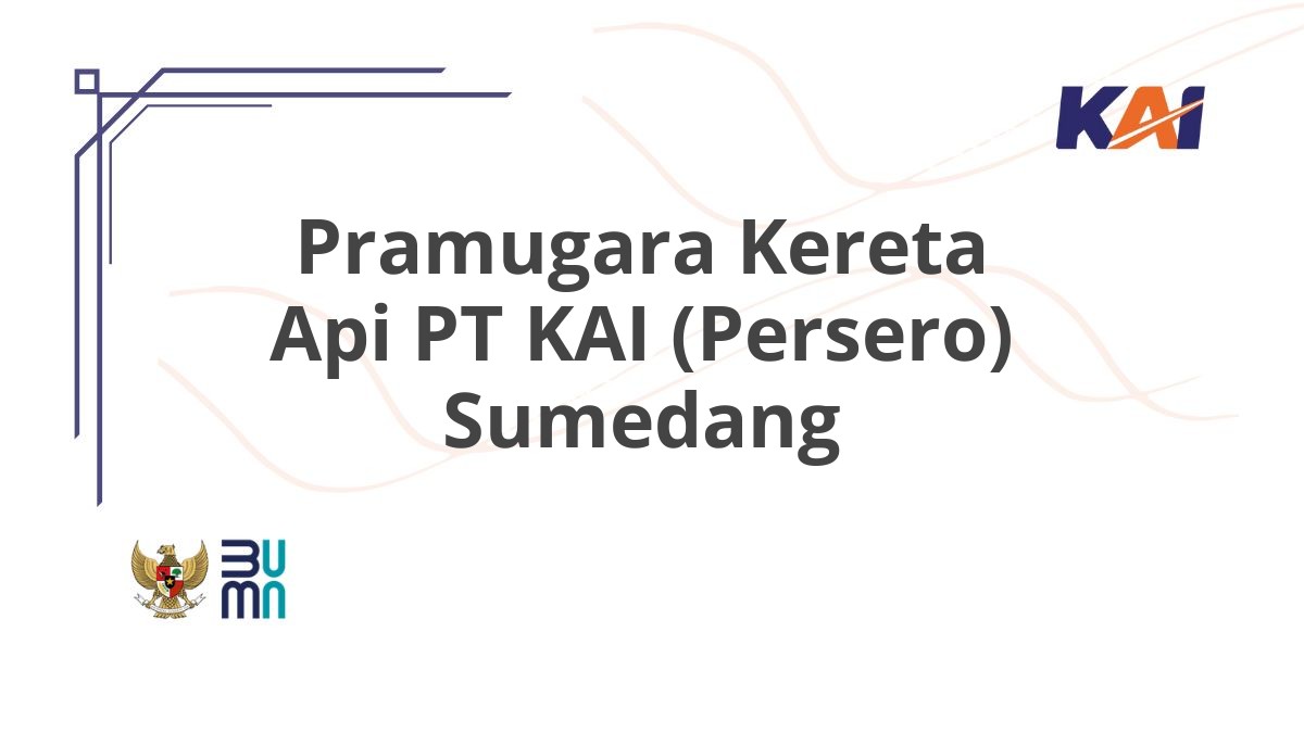 Pramugara Kereta Api PT KAI (Persero) Sumedang