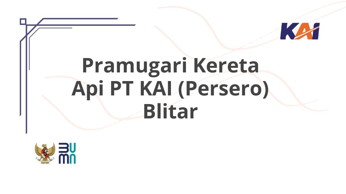 Pramugari Kereta Api PT KAI (Persero) Blitar