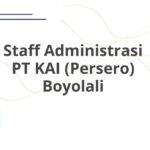 Staff Administrasi PT KAI (Persero) Boyolali